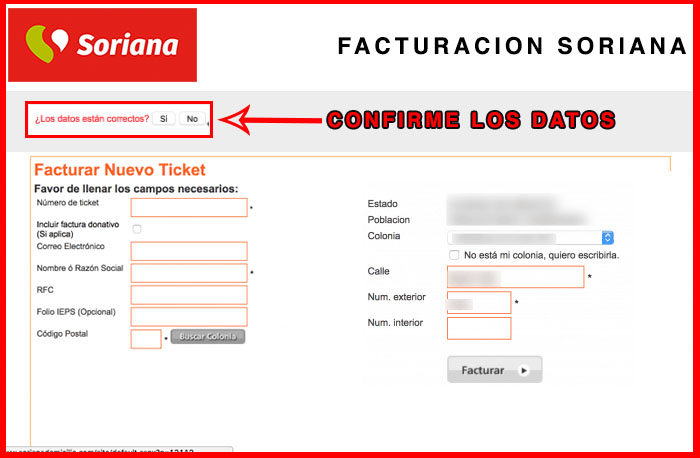 confirmar los datos