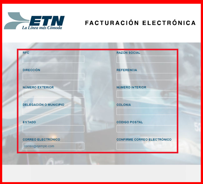 ingresar datos fiscales de facturacion