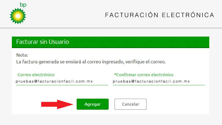correo electronico facturacion