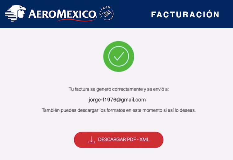 descargar factura aeromexico
