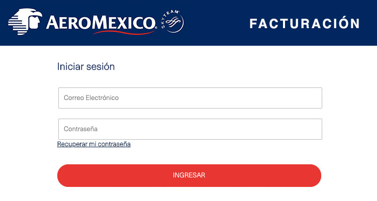 ingresar al sistema de facturacion aeromexico
