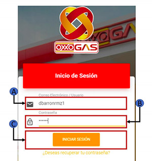 ingreso al sistema antiguo oxxo gas