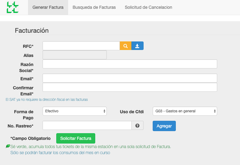 primer paso de facturacion corpogas