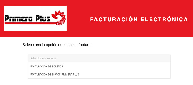seleccion de facturacion primera plus