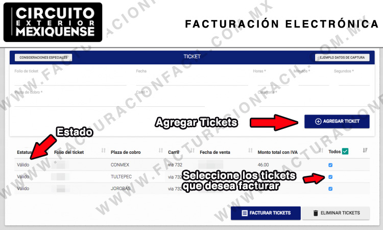 agregar tickets