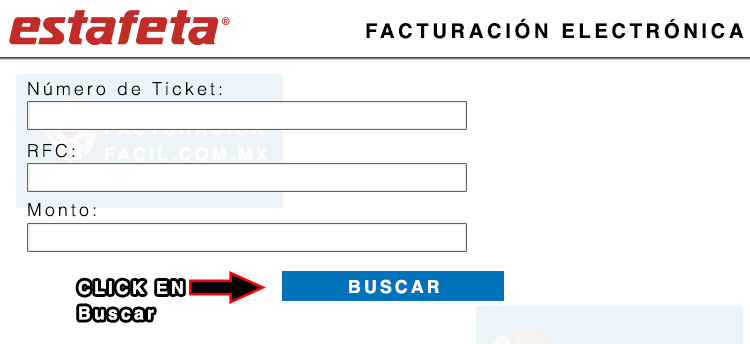 buscar rfc y ticket estafeta