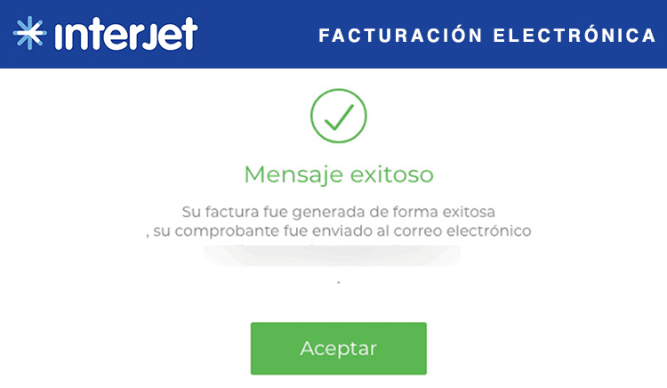 confirmacion de factura generada interjet