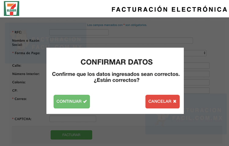 confirmar datos 7 eleven