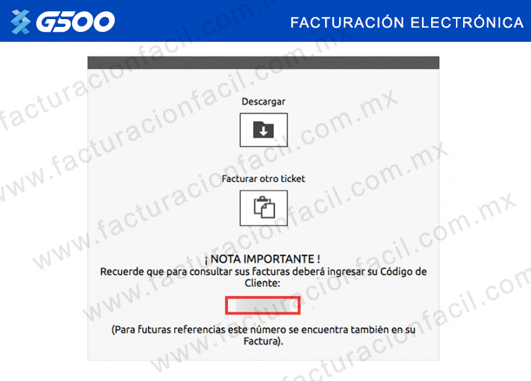 descargar factura g500