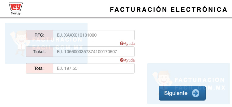 ingresar primeros datos facturacion casa ley