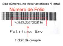 numero de folio autozone