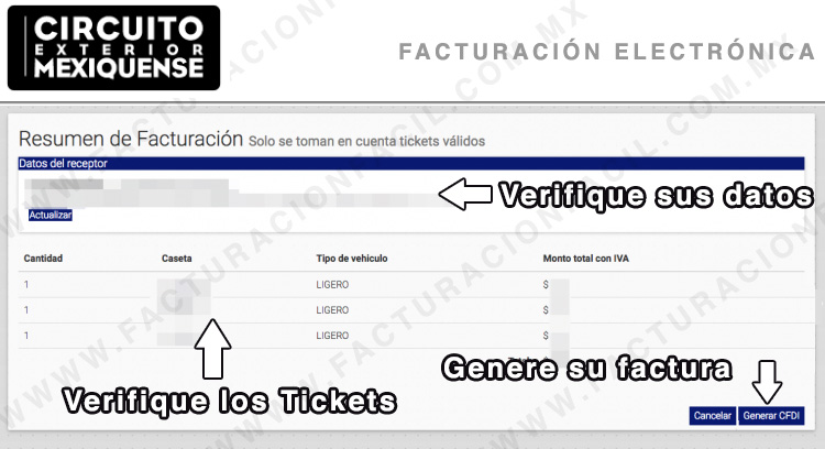 verificacion de datos facturacion